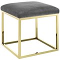 Modway Furniture Anticipate Ottoman Gold Gray17.5 x 17.5 x 17.5 in. EEI-2849-GLD-GRY